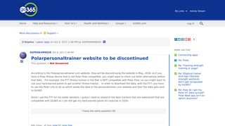 
                            9. Polarpersonaltrainer website to be discontinued | Go365 Community
