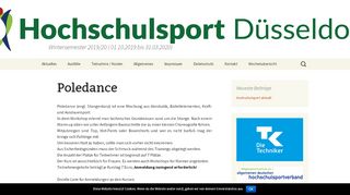 
                            13. Poledance | Hochschulsport Düsseldorf