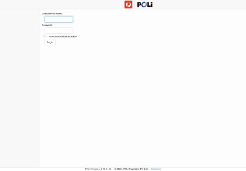 
                            4. POLi Console: Login