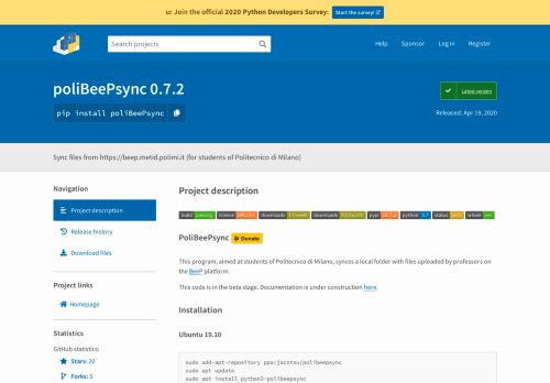 
                            9. poliBeePsync · PyPI