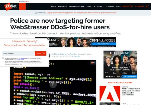 
                            11. Police are now targeting former WebStresser DDoS-for-hire users ...