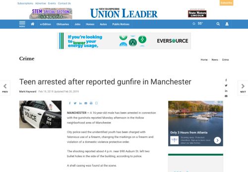 
                            13. Police arrest teen for reported gunfire | Crime | unionleader.com