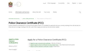 
                            9. Police Clearance Certificate (PCC) - The Official Portal of the UAE ...