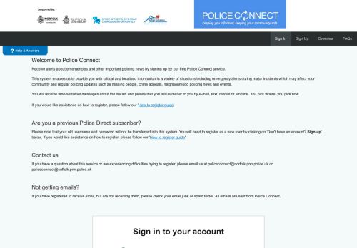 
                            12. Police Connect - Login to your account - CAHAN/Everbridge Login