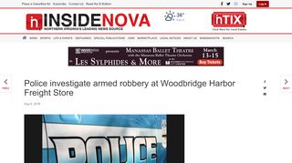 
                            12. Police investigate armed robbery at Woodbridge Harbor Freight Store ...
