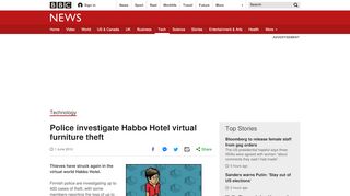 
                            11. Police investigate Habbo Hotel virtual furniture theft - BBC News