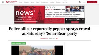 
                            11. Police officer reportedly pepper sprays crowd at Saturday's 'Solar Bear ...