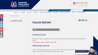 
                            8. Police Report - Singapore Police Force