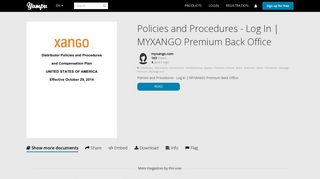 
                            6. Policies and Procedures - Log In | MYXANGO Premium Back Office