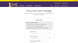 
                            1. Policy Manager Login - 1Cover Travel Insurance