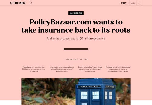 
                            8. PolicyBazaar.com wants to take insurance back to its roots - The Ken