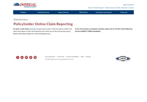 
                            10. Policyholder Online Claim Reporting | Donegal Insurance Group