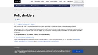
                            10. Policyholders - Lloyd's - The world's specialist insurance market ...