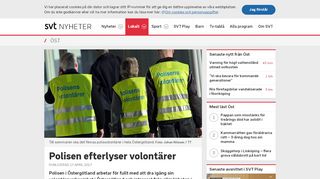 
                            6. Polisen efterlyser volontärer | SVT Nyheter