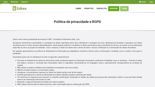 
                            13. Política de privacidade e RGPD - Libax
