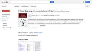 
                            12. Political Economy of Communications in India: The Good, ...