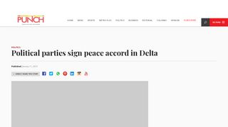 
                            13. Political parties sign peace accord in Delta – Punch Newspapers
