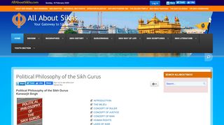 
                            10. Political Philosophy of the Sikh Gurus - Books Kjs - Gateway to ...