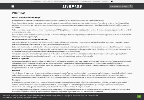 
                            5. POLÍTICAS | Livepass