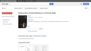 
                            11. Politicisation of Caste Relations in a Princely State