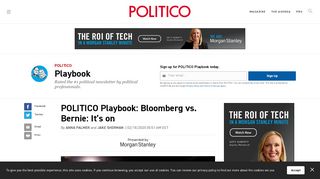 
                            13. POLITICO Playbook: The most reliable politics newsletter. - POLITICO