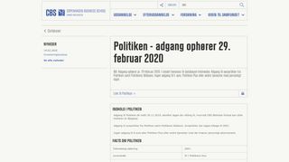 
                            8. Politiken | CBS - Copenhagen Business School