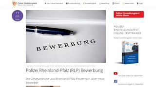 
                            6. ᐅ Polizei Rheinland-Pfalz (RLP) Bewerbung - Polizei Einstellungstest
