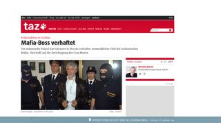 
                            4. Polizeiaktion in Sizilien: Mafia-Boss verhaftet - taz.de