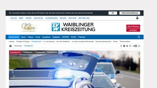 
                            4. Polizeimeldungen aus dem Rems-Murr-Kreis - Zeitungsverlag ... - ZVW