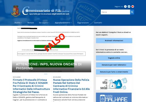 
                            10. Polizia Postale: Phishing