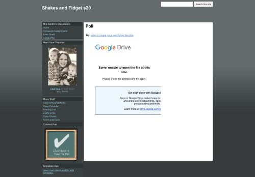 
                            11. Poll - Shakes and Fidget s20 - Google Sites