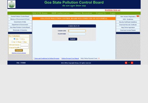 
                            8. Pollution Control Board - EGOV.GOA