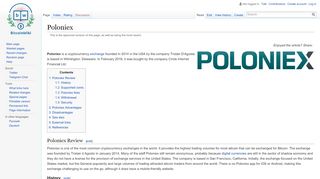 
                            10. Poloniex – Review of exchange, Crypto wallets, Fees – Bitcoin Wiki