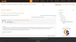 
                            11. Polski Moodle: Hosting na serwerach lua.pl lub cba.pl - ...