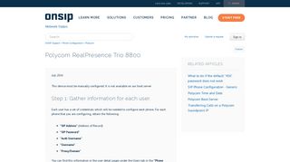 
                            10. Polycom RealPresence Trio 8800 – OnSIP Support