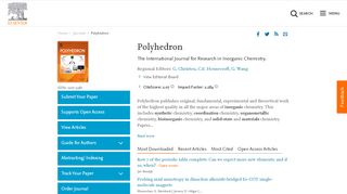 
                            1. Polyhedron - Journal - Elsevier