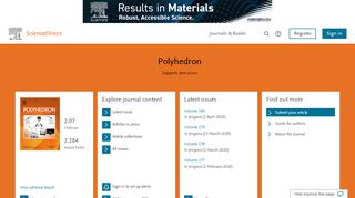 
                            2. Polyhedron | ScienceDirect.com