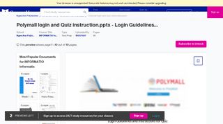 
                            9. Polymall login and Quiz instruction.pptx - Login Guidelines and ...