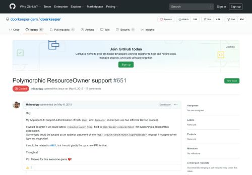 
                            1. Polymorphic ResourceOwner support · Issue #651 · doorkeeper-gem ...