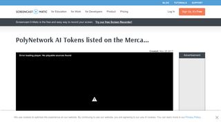 
                            9. PolyNetwork AI Tokens listed on the Mercatox Exchange $14.29
