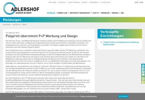 
                            7. Polyprint übernimmt P+P Werbung und Design - Technologiepark ...