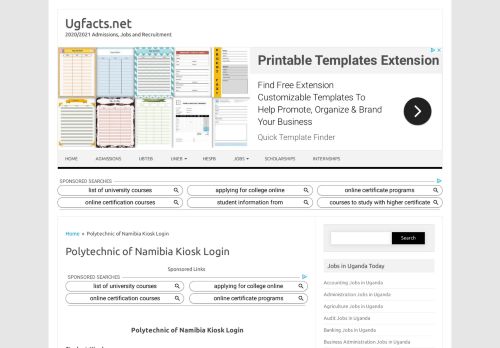 
                            9. Polytechnic of Namibia Kiosk Login - Ugfacts.net
