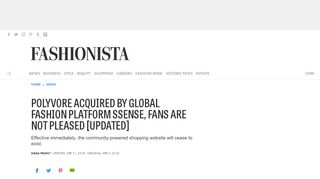 
                            8. Polyvore Acquired by Global Fashion Platform SSENSE, Fans Are Not ...