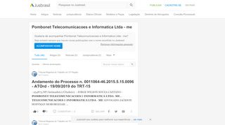 
                            13. Pombonet Telecomunicacoes e Informatica Ltda - me - JusBrasil