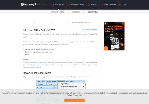 
                            12. Pomoc nazwa.pl: Microsoft Office Outlook 2007