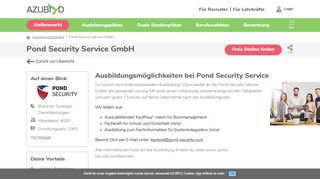 
                            12. Pond Security Service GmbH als Ausbilder: Ausbildungsplätze, Infos ...