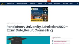 
                            6. Pondicherry University MBA Admission 2019 – Eligibility Criteria ...