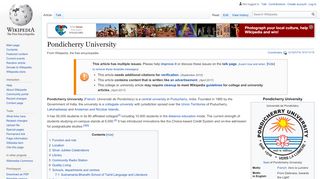 
                            10. Pondicherry University - Wikipedia