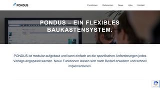 
                            2. PONDUS - ein flexibles Baukastensystem. - PONDUS