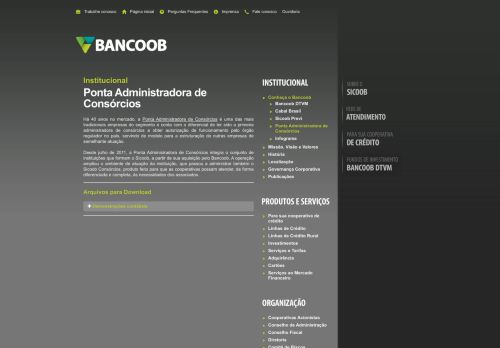 
                            10. Ponta Administradora de Consórcios - Banco Cooperativo do Brasil